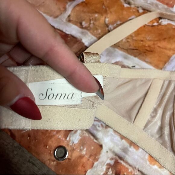 Soma sensuous lace nude unlined bra Sz 38D - Picture 7 of 7